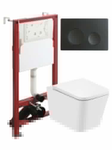 Комплект унитаз с инсталляцией и клавишей смыва Agger ATI08100+APB144