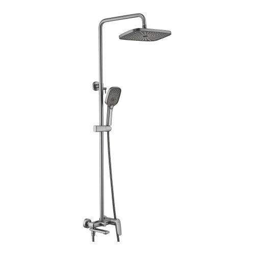 Душевая стойка Shevanik S8536T настенная цвет оружейная сталь