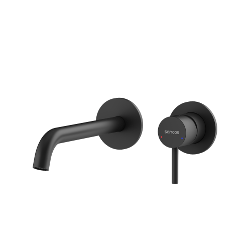 Смеситель для раковины Sancos Etna SC9004MB встраиваемый в стену черный