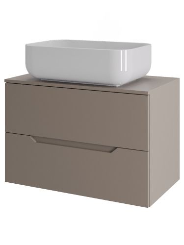 Тумба с раковиной Orange Line Li-70TuLMDF+B03-600W 70х50 подвесная цвет бежевый