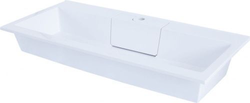 Раковина из искусственного камня Aquanet Фортуна 00222717 100х50 накладная цвет белый 1 отверстие под смеситель