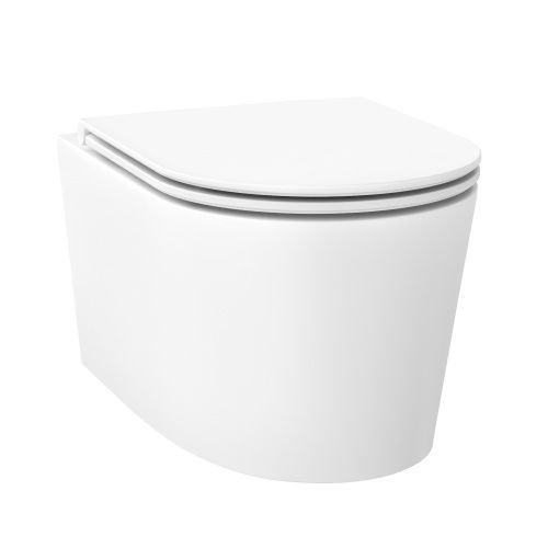 Унитаз подвесной Wellsee Éclatant 182615001 белый с сиденьем микролифт безободковый смыв торнадо