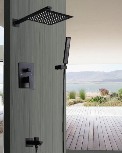 Душевая система ALMAes Teivaz TVZ-1805 встраиваемая в стену цвет черный