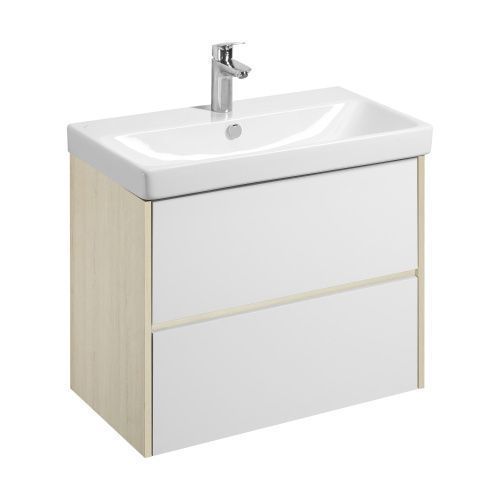 Тумба под раковину Aquaton Сканди 1A283001SDB20 80х40 напольная цвет белый/бежевый