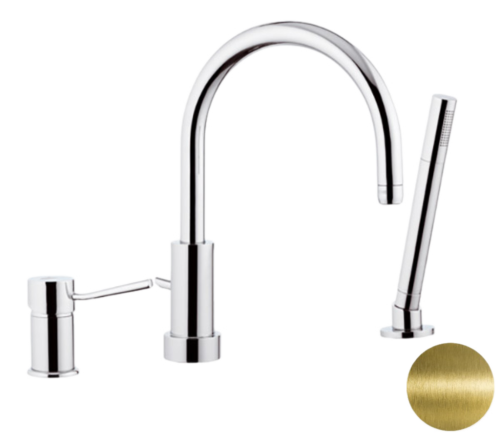 Смеситель Remer Minimal N072VO на борт ванны латунь