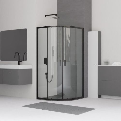 Душевой уголок RGW Classic 32095400-14 100х100 стекло прозрачное профиль черный без поддона