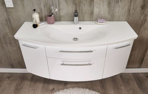 Раковина из искусственного камня Puris Vuelta WME63401 140х50 накладная цвет белый 1 отверстие под смеситель