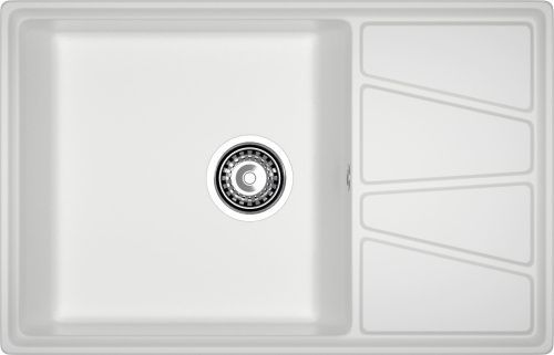 Кухонная мойка Granfest Vertex V-780L иней 80х50 цвет белый поверхность матовая