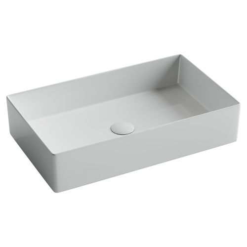 Раковина из сантехнического фарфора Ceramica Nova ELEMENT CN6070 60х40 накладная цвет белый без отверстий под смеситель