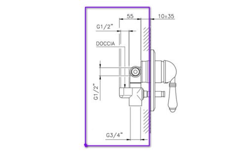 Встраиваемая часть смесителя Nicolazzi C4060