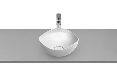 Раковина из сантехнического фарфора Roca OHTAKE 7.327A.1.500.0 40х40 накладная цвет белый