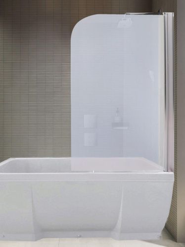 Душевая шторка на ванну River BAIKAL 10000008294 85х130 стекло прозрачное профиль хром ориентация универсальная