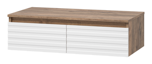 Тумба под раковину Brevita Dakota DAK-009080-19-012Я 80х40 подвесная цвет белый/коричневый