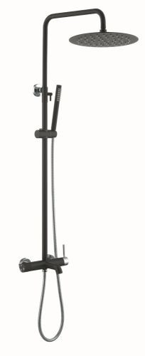 Душевая стойка Boheme Uno 468-BCR настенная цвет черный