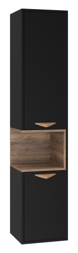 Шкаф-пенал Brevita Bergen BER-05035-02-19-ПоП 40х170 подвесной цвет коричневый/черный