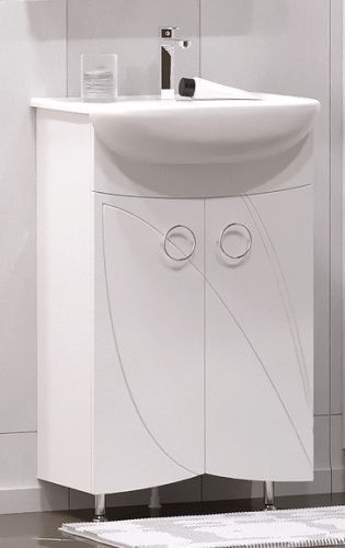 Тумба под раковину Corozo Ультра Флора SD-00000362 50х30 напольная цвет белый