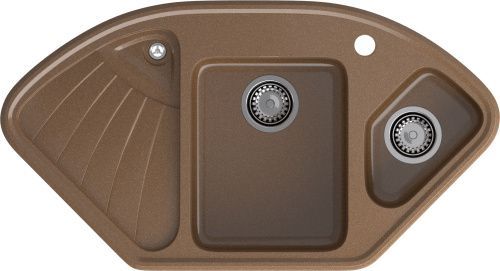 Кухонная мойка Granfest Corner C-1040E терракот 105х55 цвет коричневый поверхность матовая