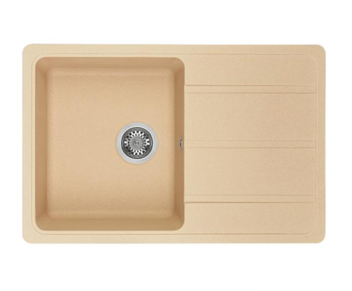 Кухонная мойка Aquaton Аманда 1A712832AD260 80х50 цвет бежевый поверхность матовая