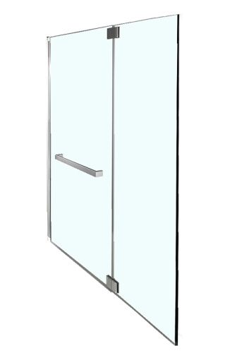 Душевая шторка на ванну Jacob Delafon ADEQUATION E4931-GA 100х140 стекло прозрачное профиль хром ориентация универсальная