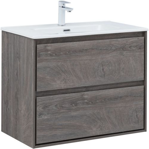 Тумба под раковину Aquanet Милан 00336374 80х50 подвесная цвет коричневый