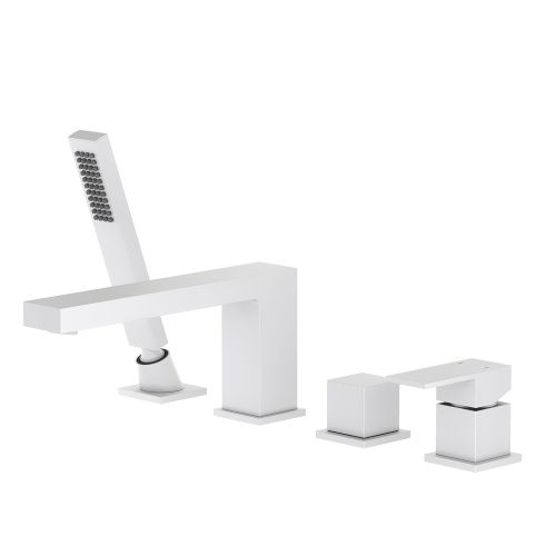 Смеситель Timo Selene 2130/16Y на борт ванны белый