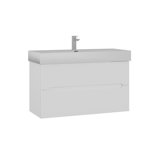 Тумба с раковиной Orka Malta 5001477 100х50 подвесная цвет белый