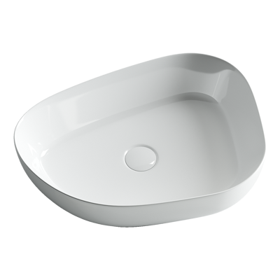 Раковина из сантехнического фарфора Ceramica Nova ELEMENT CN5003 60х40 накладная цвет белый без отверстий под смеситель