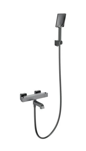 Смеситель для ванны Wonzon & Woghand Stay WW-B2026-A1-BGG настенный серый с термостатом