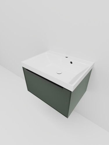 Тумба с раковиной La Fenice SIMPLA NFNC-01-SIM-G-60-3-60 60х50 подвесная цвет серый