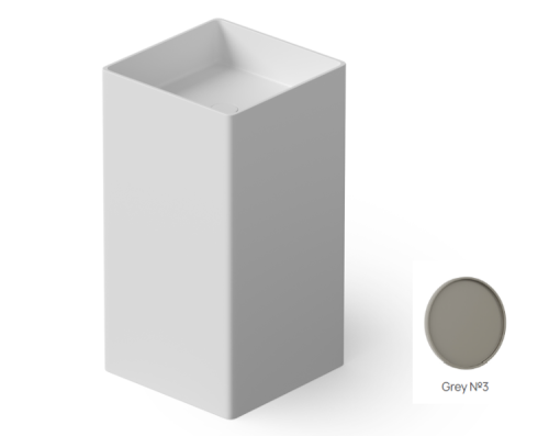 Раковина из искусственного камня Dea Design Pedestal Basin DD2017 450 3 50х50 напольная цвет серый без отверстий под смеситель