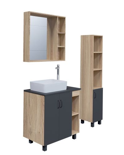 Столешница Grossman Флай 508002 80х40 накладная цвет серый