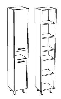 Шкаф-пенал Corozo Лорена SD-00000305 40х190 напольный цвет белый/бежевый - фото 4