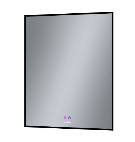 Зеркало с подсветкой и антизапотевателем Grossman PRAGMA-норма BLACK 1870802 70х80 подвесное