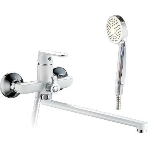 Смеситель для ванны и душа Haiba HB804 HB22804 настенный белый/хром