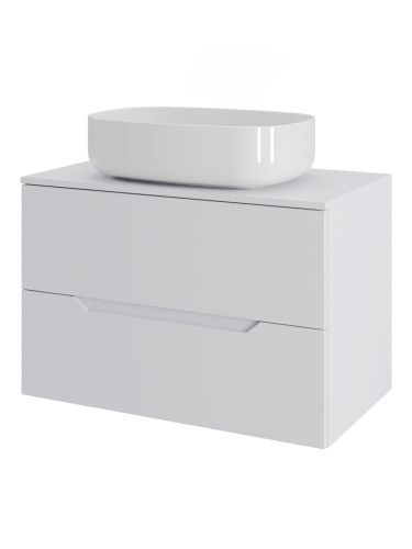 Тумба с раковиной Orange Line Li-70TuwMDF+B07-540W 70х50 подвесная цвет белый