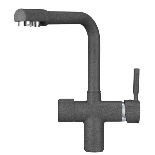 Смеситель для кухни Granula 2088, ГРАФИТ на мойку серый