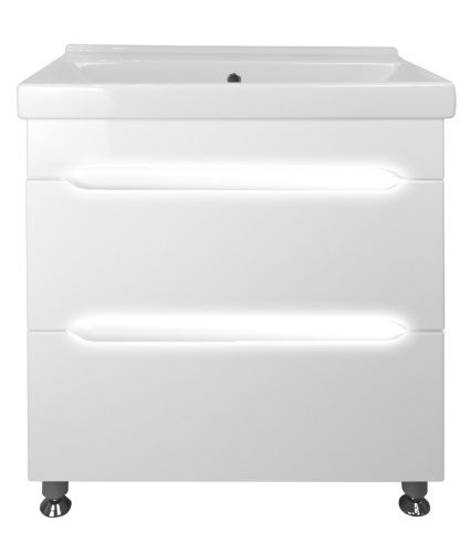 Тумба с раковиной Loranto Арфа CS00047915 80х50 напольная цвет белый