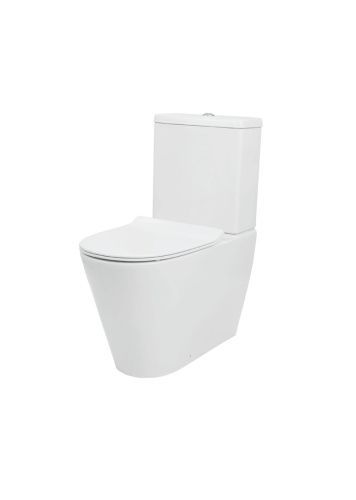 Унитаз напольный с бачком Creo Сeramique CREO COMBO CR1002R белый безободковый с сиденьем с микролифт каскадный смыв