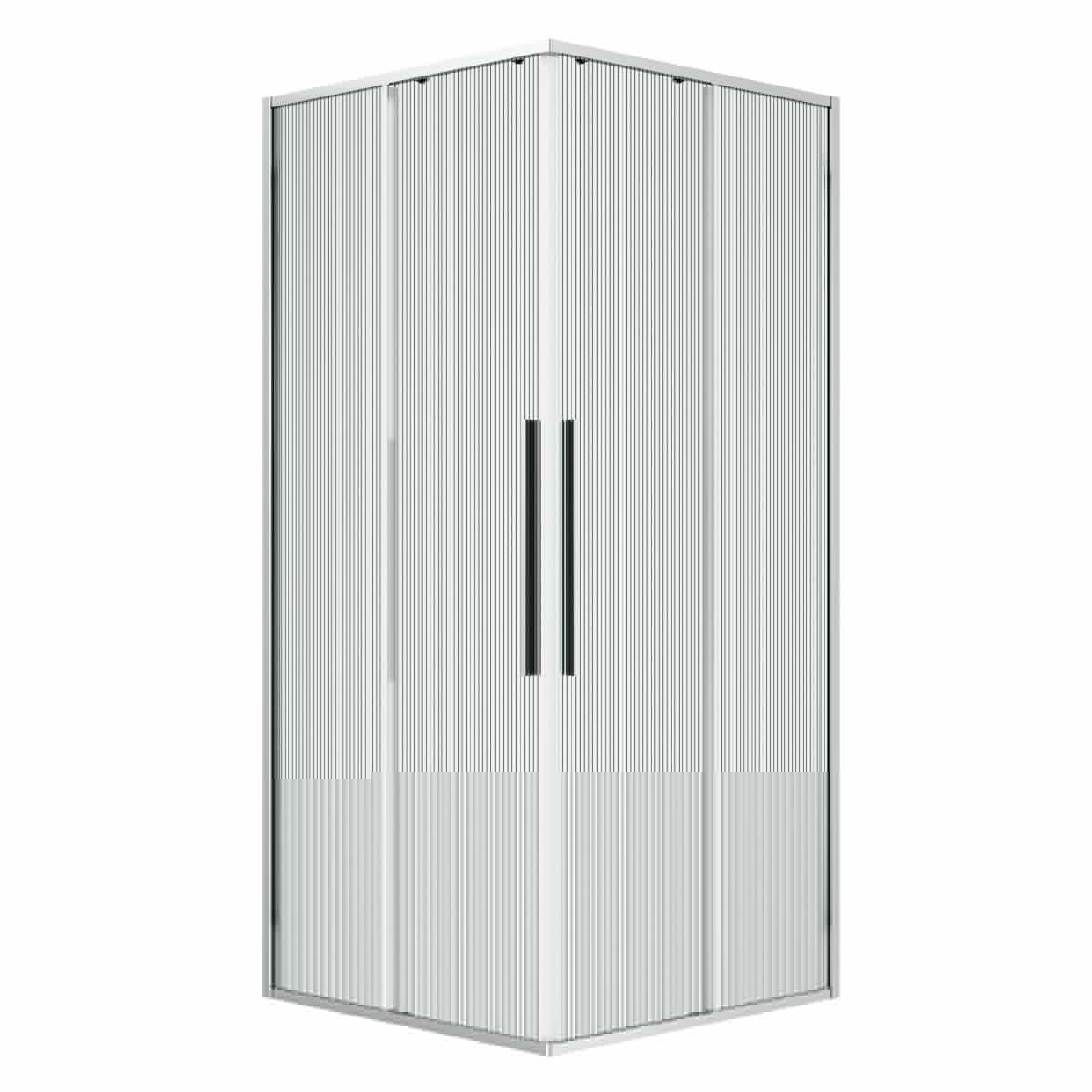 Душевой уголок Niagara Nova NG-4623-34 90х90 стекло рифленое профиль хром без поддона