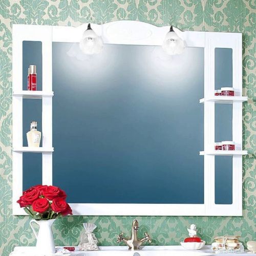 Зеркало-шкаф Бриклаер Анна 4627125411359 120х100 подвесной цвет белый