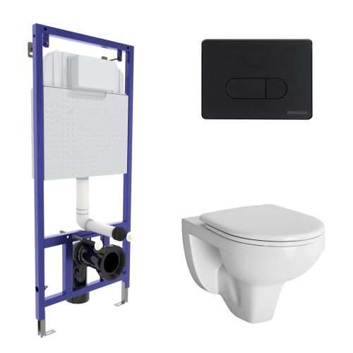 Комплект унитаз с инталляцией и клавишей смыва Berges NOVUM 042418