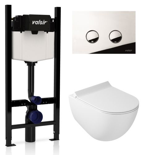 Комплект унитаз с инсталляцией и клавишей смыва Valsir KIT VSCR 7317 Std P4