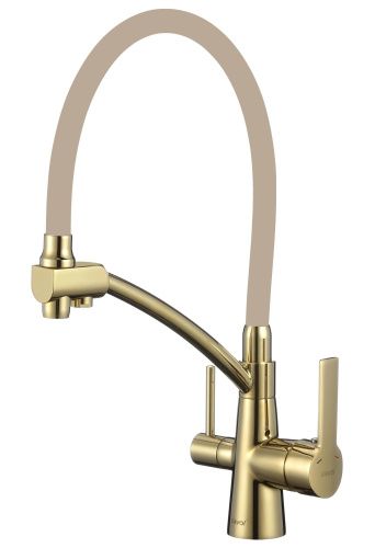 Смеситель для кухни Savol S-L1805B-12 на столешницу золото