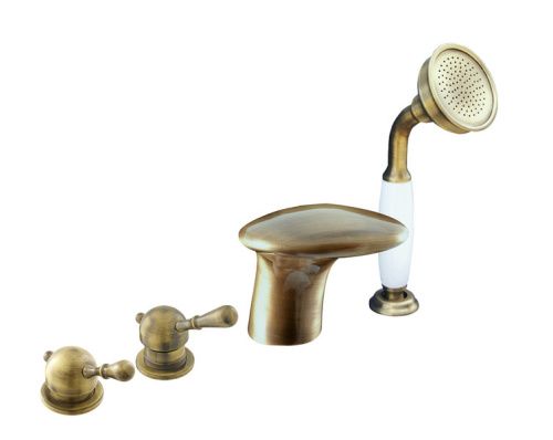 Смеситель RavSlezak LABE L471.5PSM на борт ванны бронза