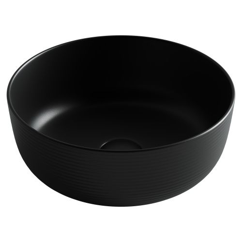 Раковина из сантехнического фарфора Ceramica Nova ELEMENT CN6073MB 40х40 накладная цвет черный без отверстий под смеситель