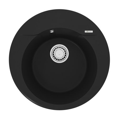 Кухонная мойка LeMark Sula 500 9910001 50х50 цвет черный поверхность матовая