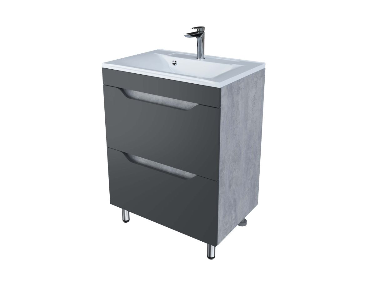 Тумба под раковину Stella Polar Абигель SP-00001131 70х40 напольная цвет серый