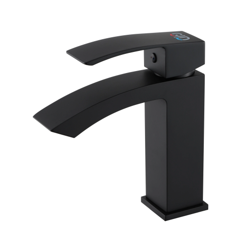 Смеситель Gid Cascada L120BMK на раковину черный