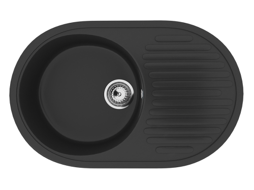 Кухонная мойка Ulgran Classic U-107-344 75х45 цвет черный