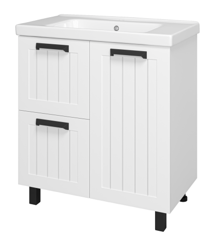 Тумба под раковину Misty Спарта П-Спа-06080-01-012Я 80х50 напольная цвет белый